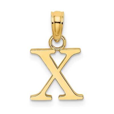 Block Letter X Initial Pendant 14k Polished Gold K6423X, MPN: K6423X, 637218007479