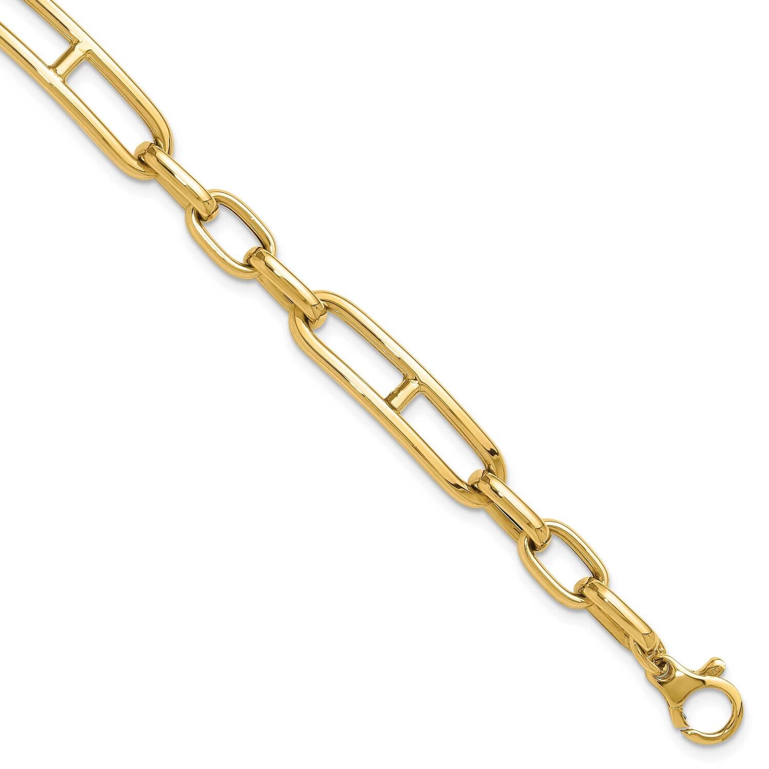 Fancy Link Bracelet 7.4 Inch 14k Gold GB282-8