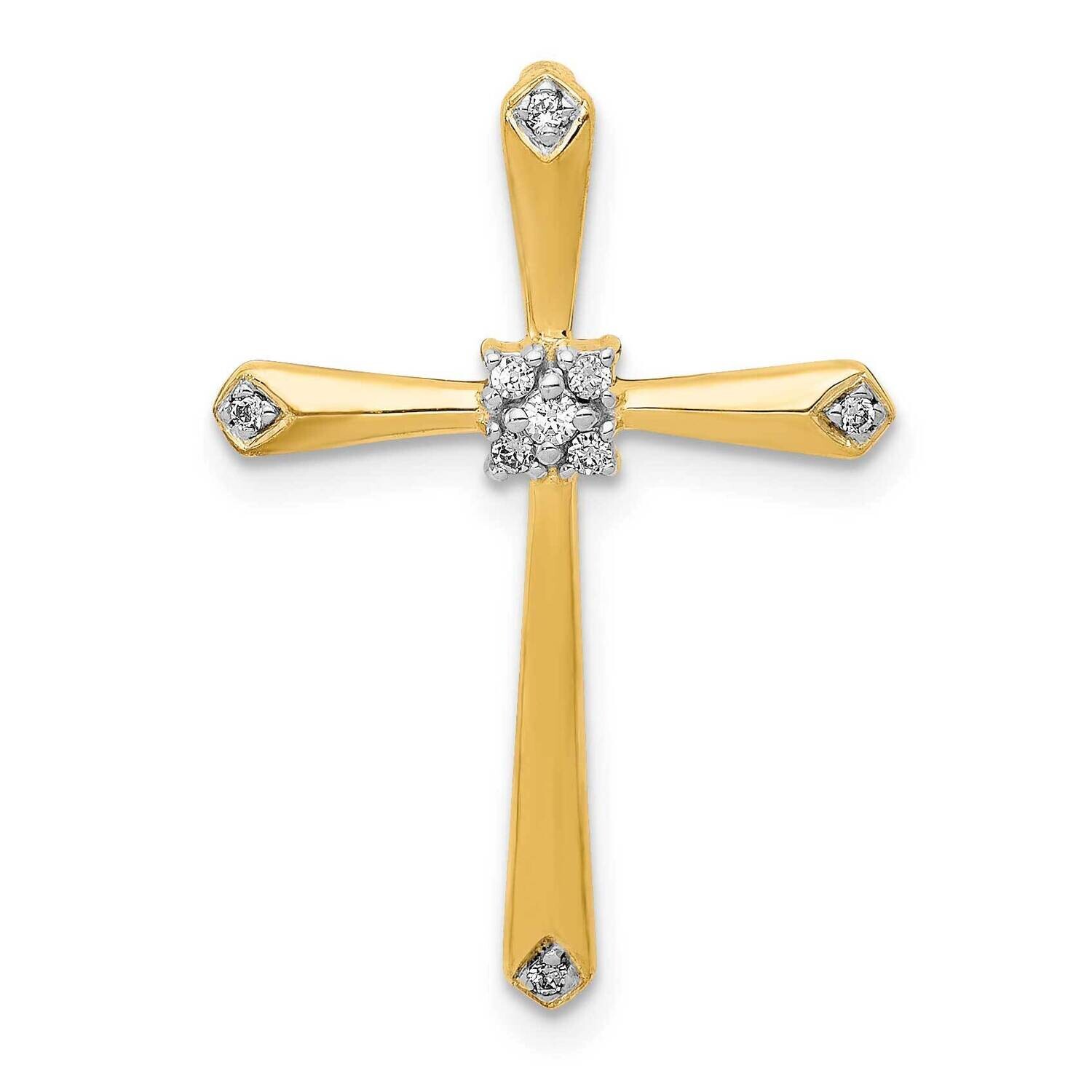 1/20Ct. Rhodium Diamond Cross Chain Slide 25 Inch 10k Gold PM5005-006-1YA by Men&#39;s Jewelry and Acce…