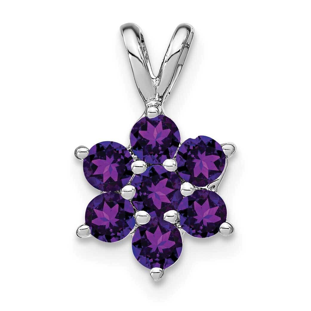 Amethyst Floral Pendant 14k White Gold PM7069-AM-W, MPN: PM7069-AM-W,