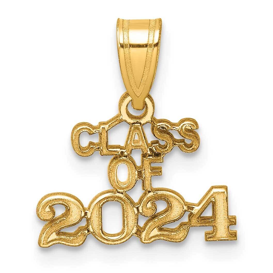 Block Class Of 2024 Charm 14k Polished Gold K9989