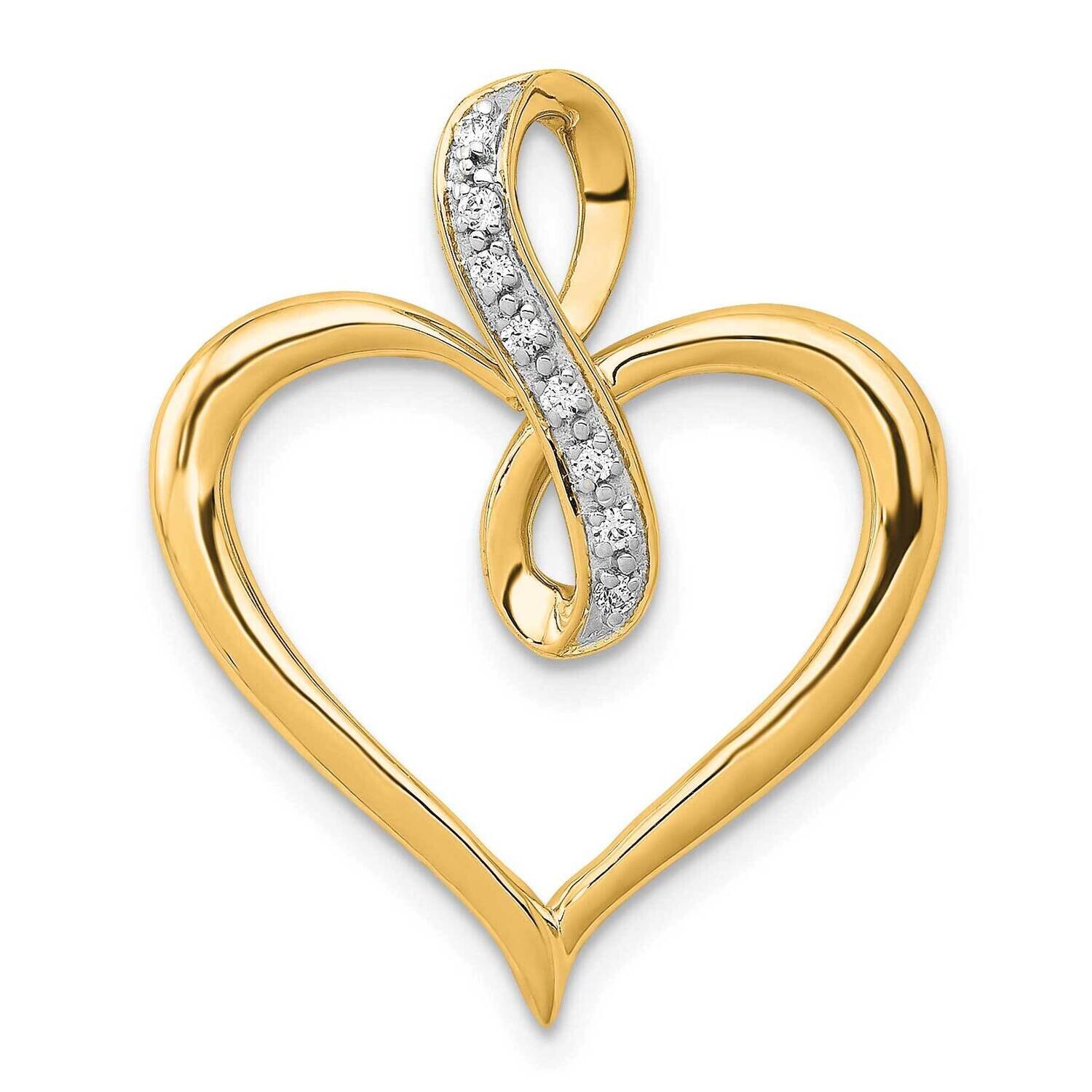 1/20Ct. Diamond Heart Infinity Pendant 14k Gold PM4884-005-YA
