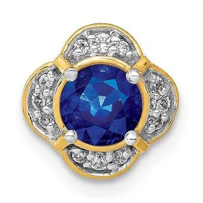 1/15Ct. Diamond .50 Sapphire Fancy Chain Slide 14k Gold PM3923-SA-008-YA, MPN: PM3923-SA-008-YA, 88…