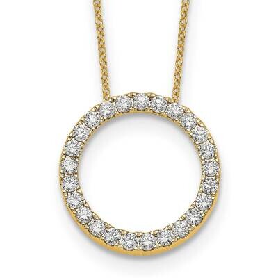 Diamond Circle 18 Inch Necklace 14k Gold PM1002-100-YA, MPN: PM1002-100-YA,