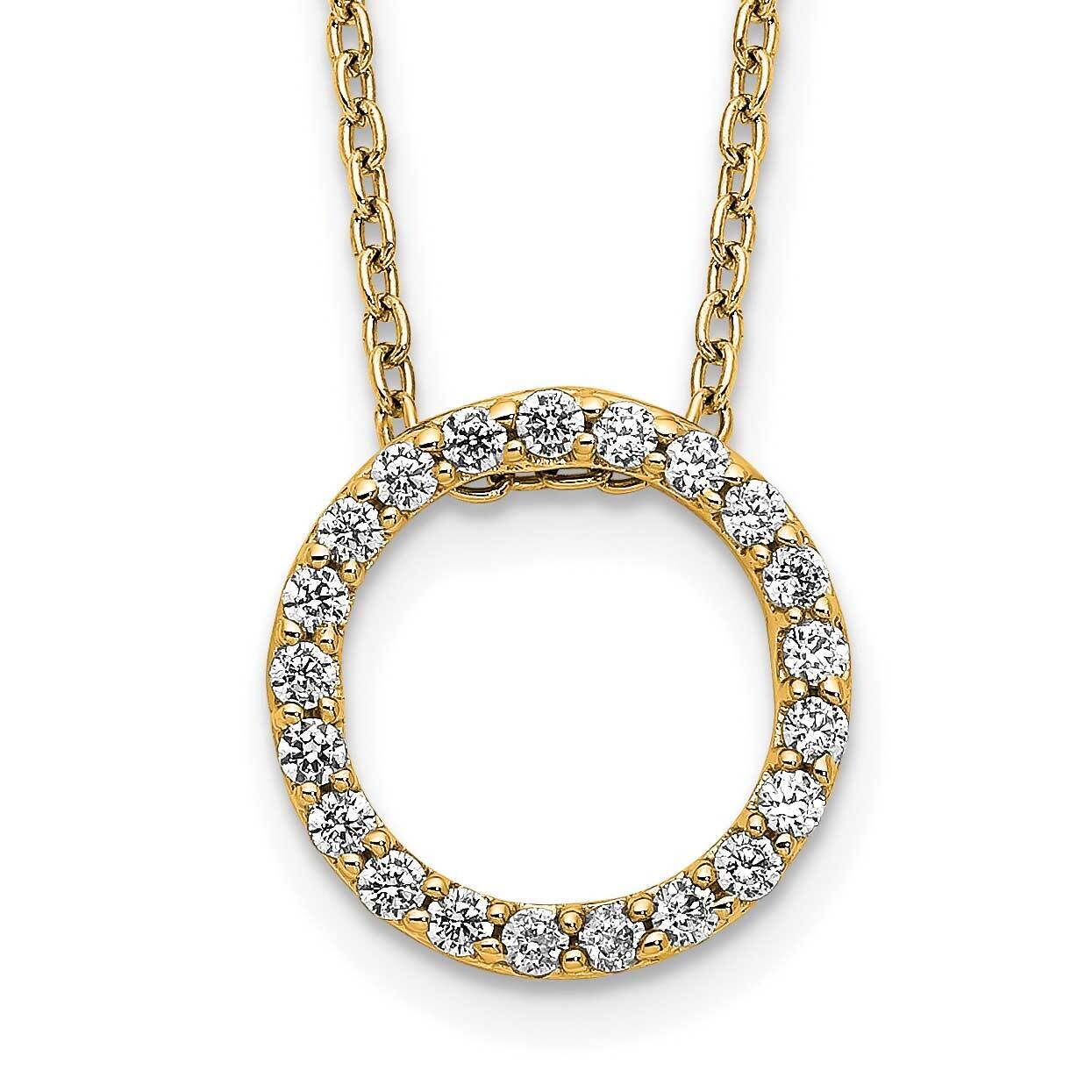 Diamond Circle 18 Inch Necklace 14k Gold PM3781-025-YA, MPN: PM3781-025-YA,