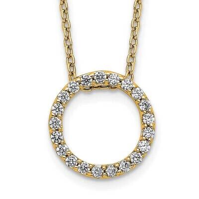 Diamond Circle 18 Inch Necklace 14k Gold PM3781-025-YA, MPN: PM3781-025-YA,