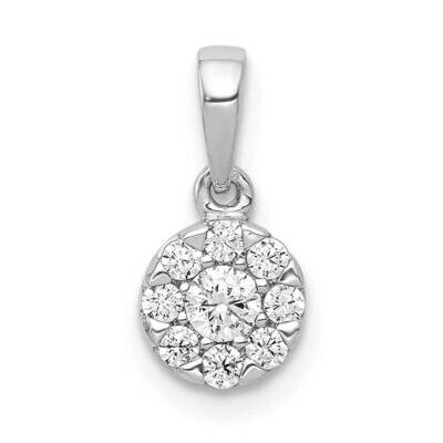1/4Ct. Diamond Circle Cluster Pendant 10k White Gold PM4748-025-1WA, MPN: PM4748-025-1WA,