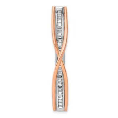 1/2Ct. Diamond Fancy Criss-Cross Bar Chain Slide 14k Two-Tone Gold PM3861-050-RWA, MPN: PM3861-050-…