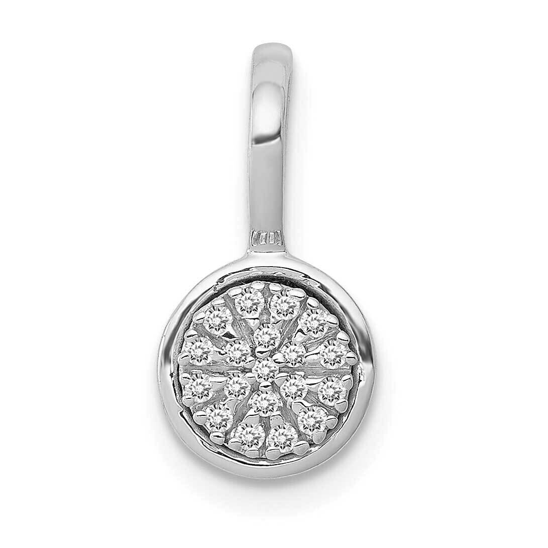 1/10Ct. Diamond Circle Cluster Pendant 10k White Gold PM4743-009-1WA, MPN: PM4743-009-1WA,
