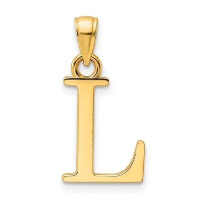 Letter L Pendant 14k Polished Gold K9810L, MPN: K9810L, 196904090510
