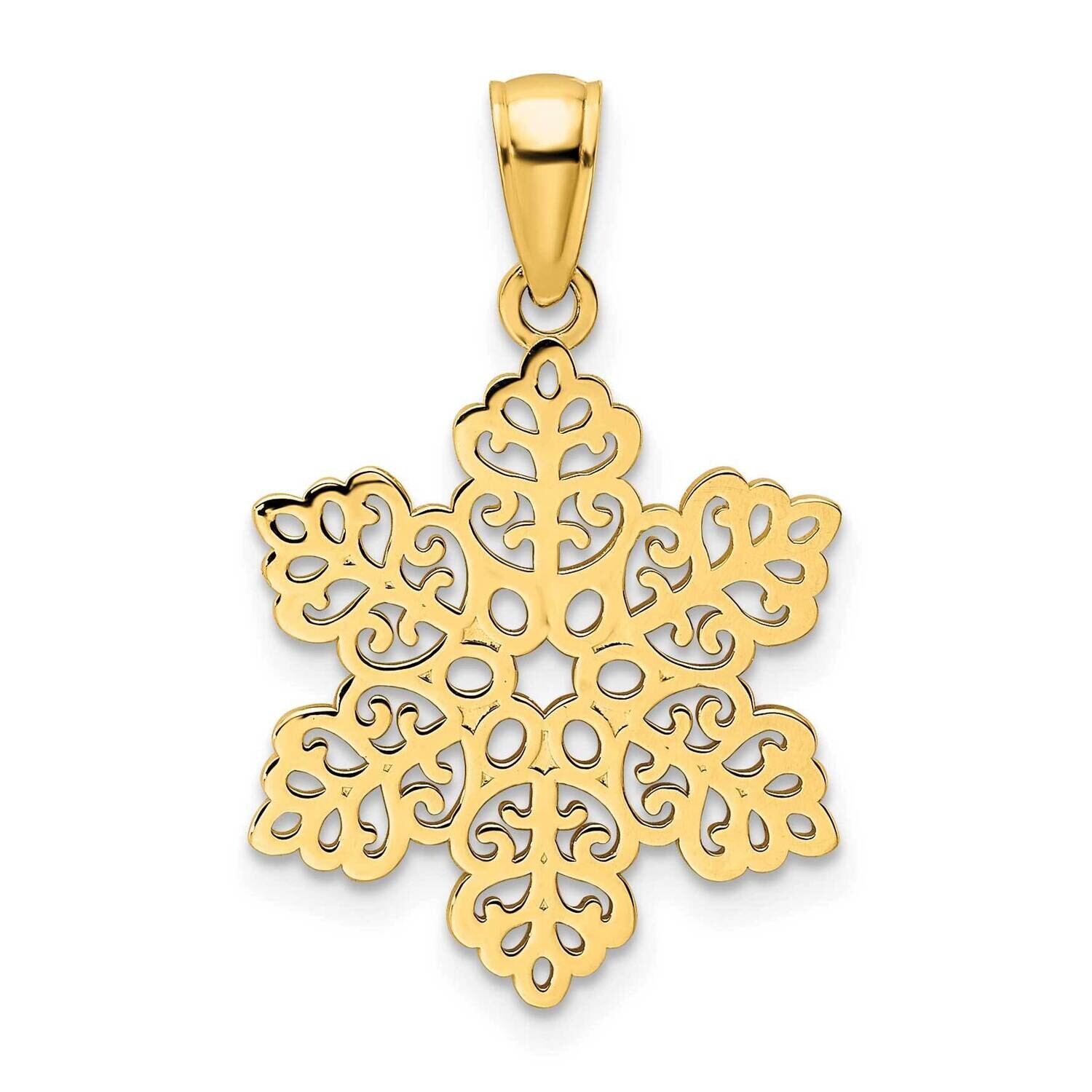 Snowflake Pendant 14k Polished Gold K9866, MPN: K9866, 196904148846