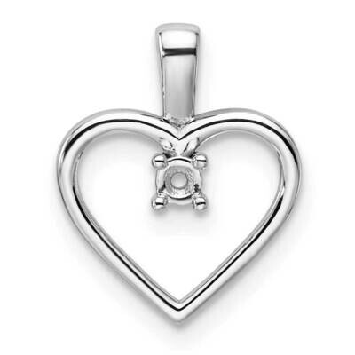 Heart Pendant .05Ct. Mounting 14k White Gold PM4816-005-W, MPN: PM4816-005-W,