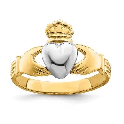 Tt Yellow &amp; White Gold Baby Claddagh Ring Development 14k Gold K9805, MPN: K9805, 196904055861