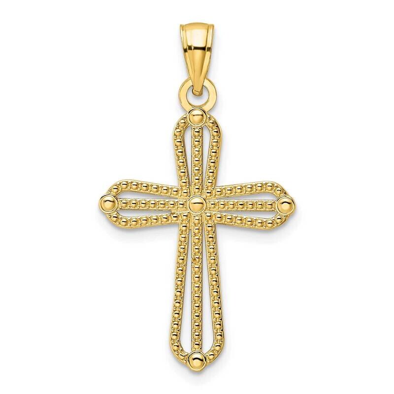 Beaded Cross Pendant 14k Gold K9860, MPN: K9860,