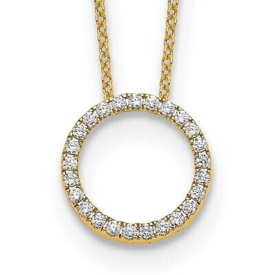 Diamond Circle 18 Inch Necklace 10k Gold PM1002-025-1YA, MPN: PM1002-025-1YA,