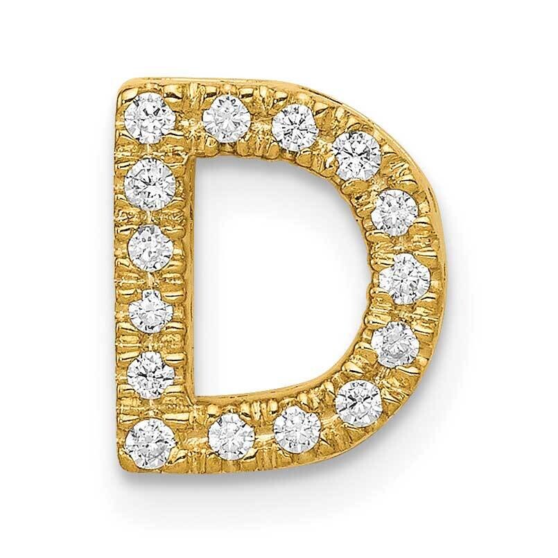 Diamond Letter D Initial Charm 10k Gold PM5221D-016-1YA, MPN: PM5221D-016-1YA,
