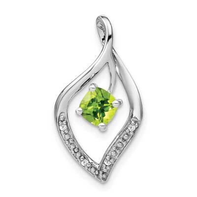 Peridot Diamond Pendant 14k White Gold PM7035-PE-003-WA, MPN: PM7035-PE-003-WA,