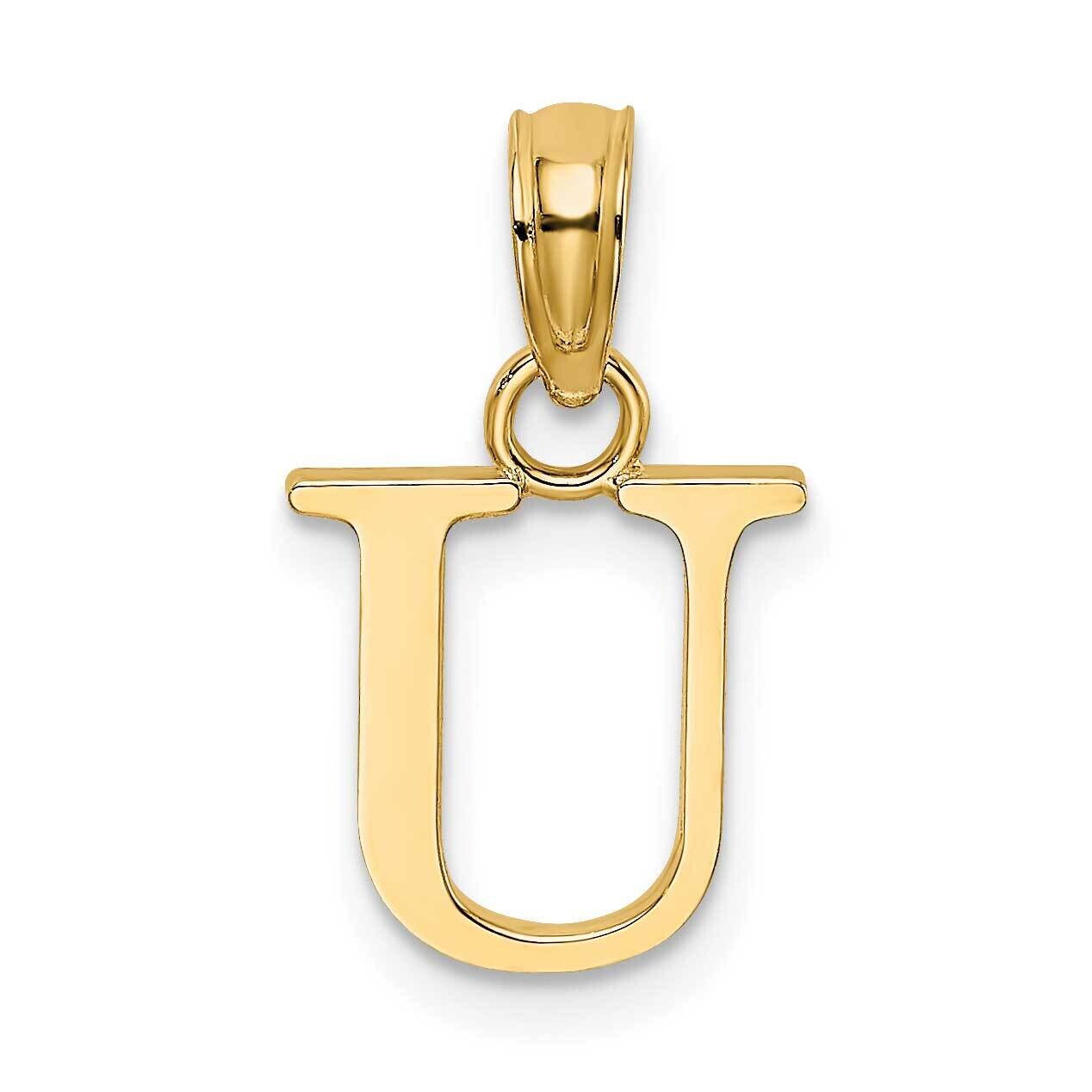 Block Letter U Initial Pendant 14k Polished Gold K6423U, MPN: K6423U, 637218007448