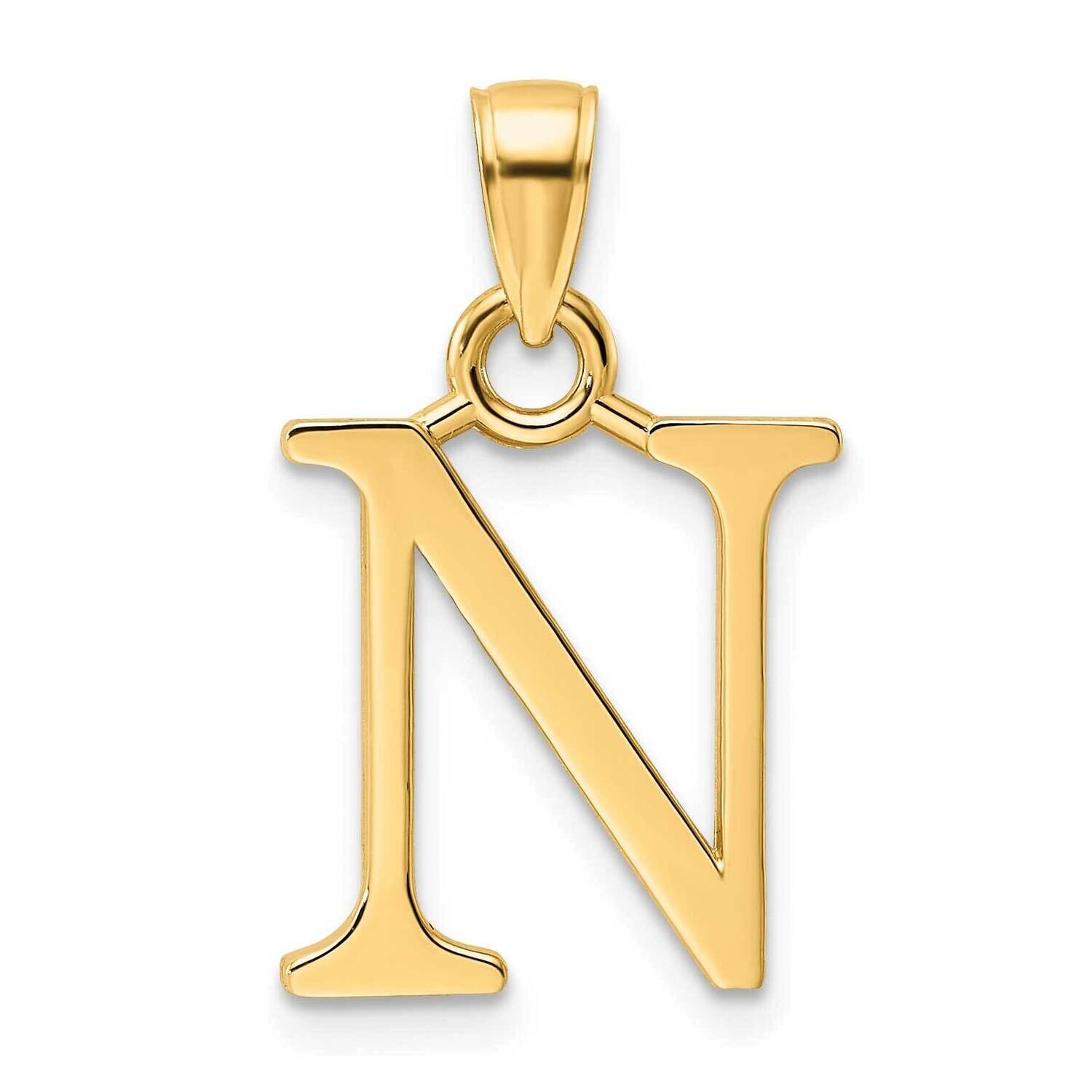 Letter N Pendant 14k Polished Gold K9810N, MPN: K9810N, 196904088258