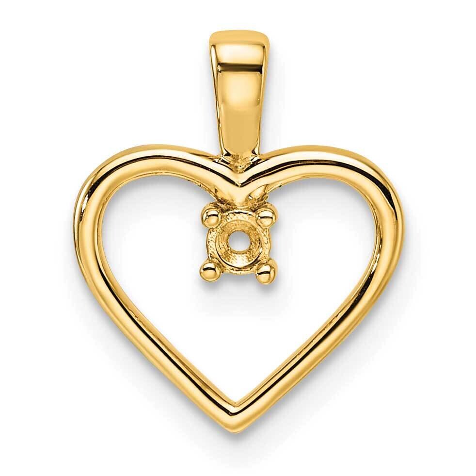Heart Pendant .05Ct. Mounting 14k Gold PM4816-005-Y, MPN: PM4816-005-Y,
