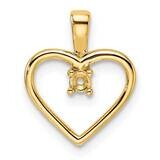 Heart Pendant .05Ct. Mounting 14k Gold PM4816-005-Y, MPN: PM4816-005-Y,