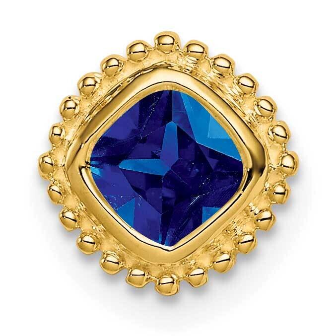 Cushion Sapphire Chain Slide 8.5 Inch 14k Gold PM7201-SA-Y, MPN: PM7201-SA-Y,