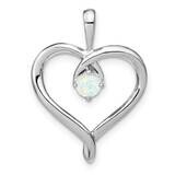 Created Opal Heart Pendant 14k White Gold PM7020-OP-W, MPN: PM7020-OP-W, 191101400889