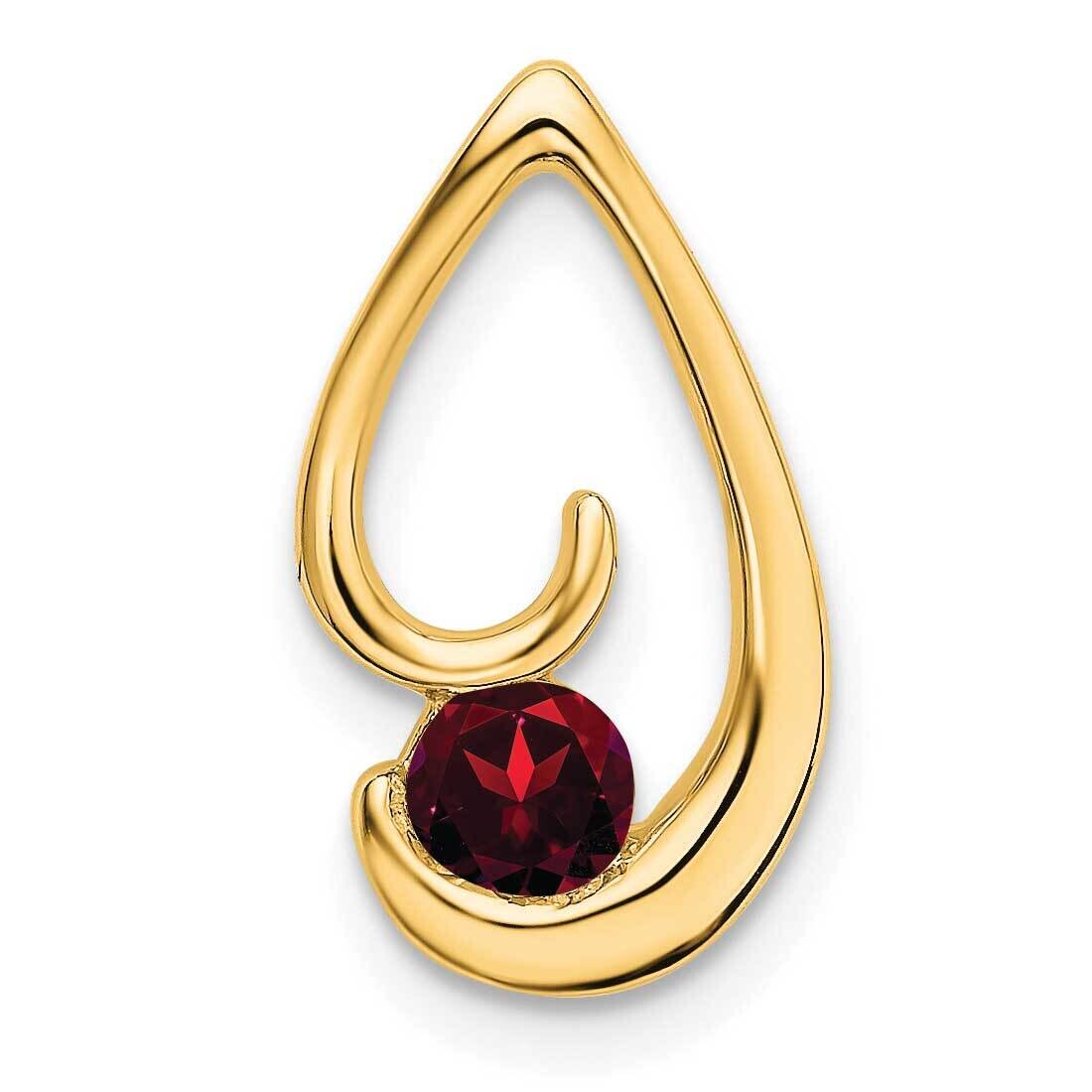Garnet Chain Slide 14k Gold PM7145-GA-Y, MPN: PM7145-GA-Y,