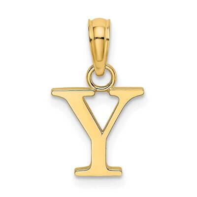 Block Letter Y Initial Pendant 14k Polished Gold K6423Y, MPN: K6423Y, 637218007486