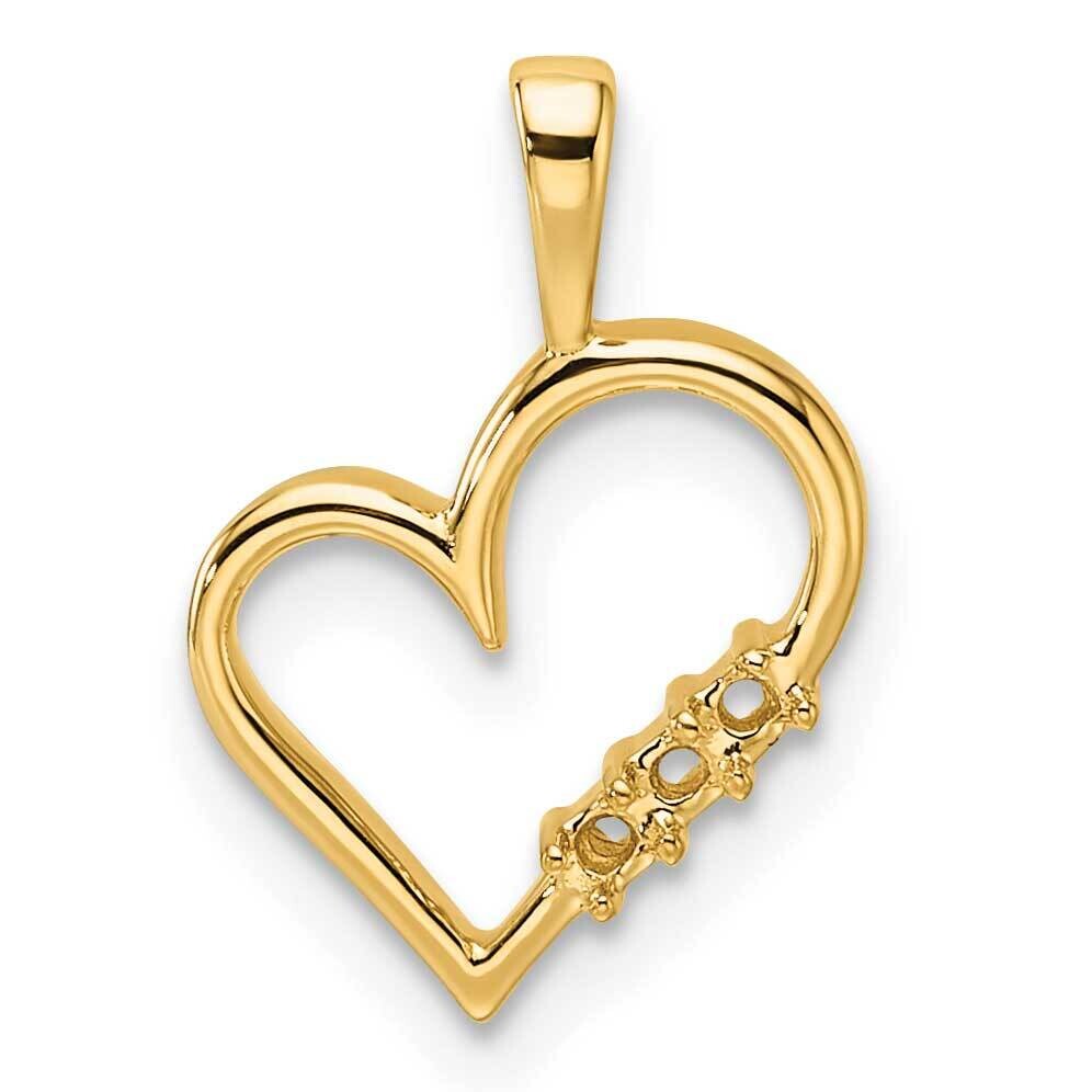 Heart Pendant Mounting 14k Gold PM4818-005-Y, MPN: PM4818-005-Y,