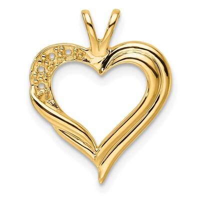 Fancy Heart Pendant Mounting 10k Gold PM4844-005-1Y, MPN: PM4844-005-1Y,