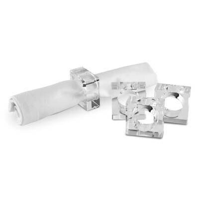 4 Piece Crystal Glass Napkin Holders Set GM22500, MPN: GM22500,
