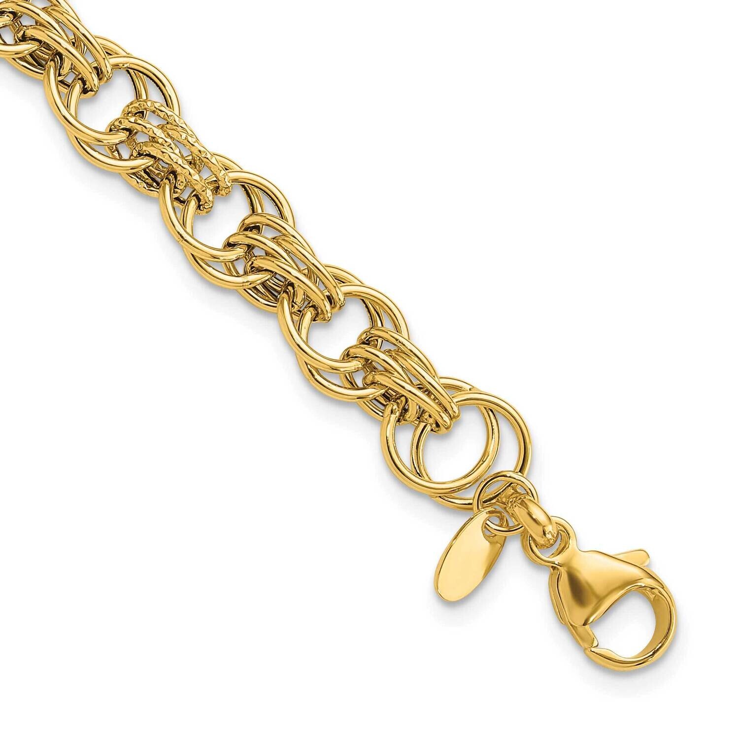 Fancy Link Bracelet 7.5 Inch 14k Polished Gold FB2000-7.5, MPN: FB2000-7.5,