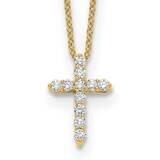 True Origin 1/4 Carat Diamond Vs/Si D E F Cross 18 Inch Necklace 14k Gold PM1000-025-YLD, MPN: PM10…