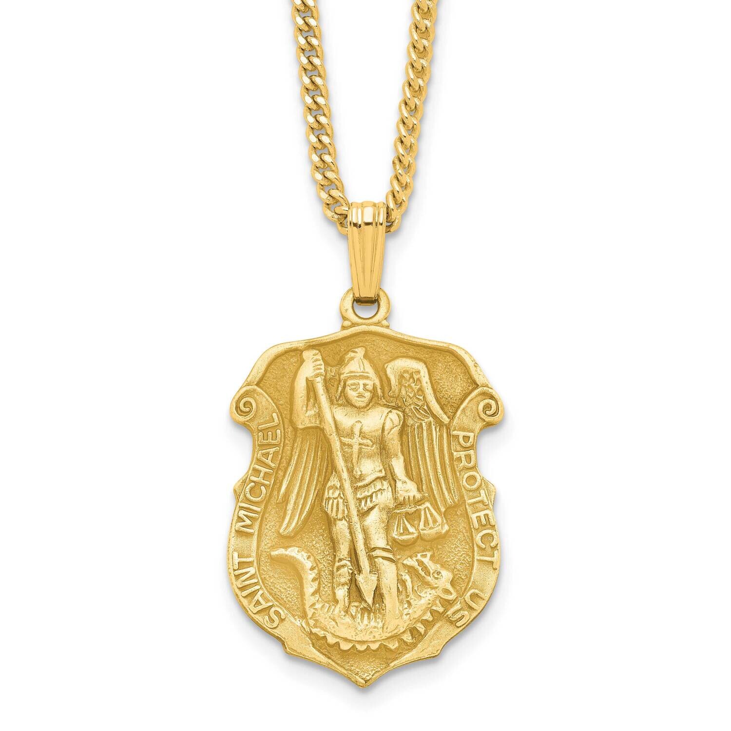 Kelly Waters Gold-Plated St. Michael Medal 24Inch Necklace KW438G-24, MPN: KW438G-24,