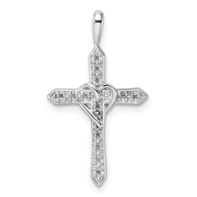 Heart Cross Pendant Mounting 14k White Gold PM4987-010-W, MPN: PM4987-010-W,