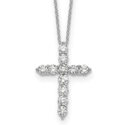 Diamond Cross 18 Inch Necklace 14k White Gold PM1000-150-WA, MPN: PM1000-150-WA, 883957274157