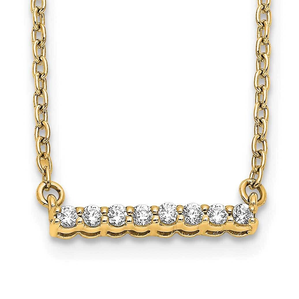 Diamond Bar 18 Inch Necklace 14k Gold PM3738-010-YA, MPN: PM3738-010-YA,