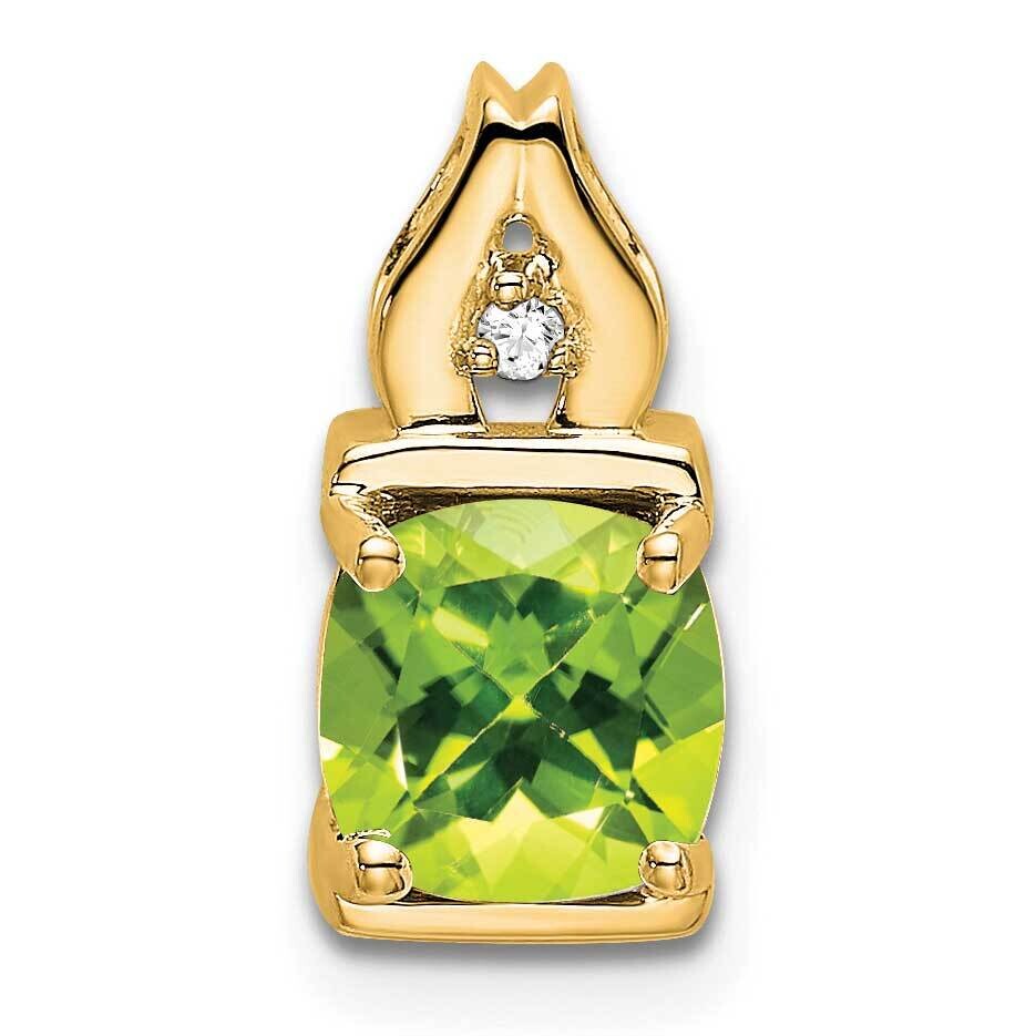 Peridot Diamond Pendant 14k Gold PM7054-PE-001-YA, MPN: PM7054-PE-001-YA,