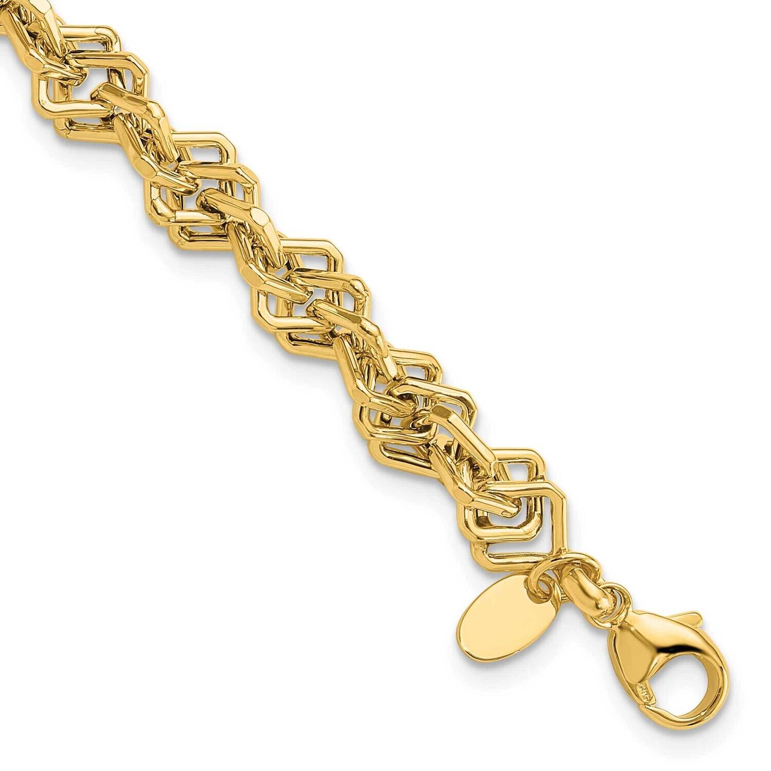 Fancy Link Bracelet 7.5 Inch 14k Polished Gold FB1999-7.5, MPN: FB1999-7.5,