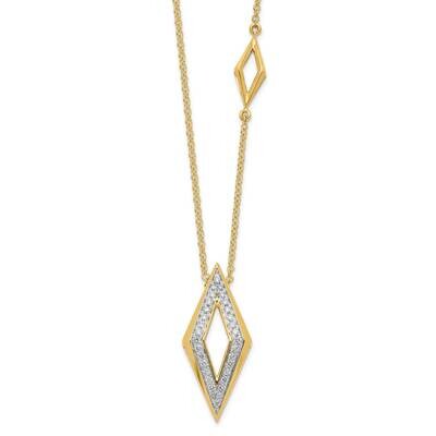 Fancy Diamond 18 Inch Necklace 14k Polished Gold PM6823-019-YA, MPN: PM6823-019-YA, 191101905155