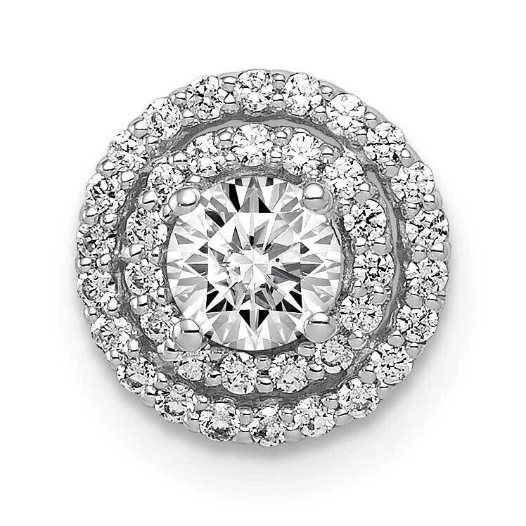 4.1mm Center 1/5Ct.Diamond Semi-Mount Chain Slide 14k White Gold PM4021-020-WA, MPN: PM4021-020-WA,