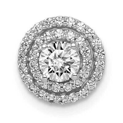4.1mm Center 1/5Ct.Diamond Semi-Mount Chain Slide 14k White Gold PM4021-020-WA, MPN: PM4021-020-WA,