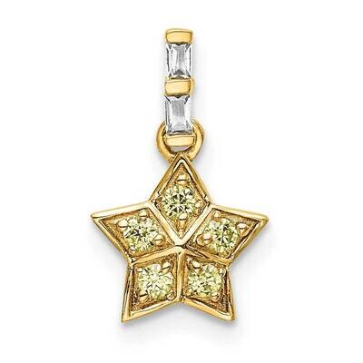 Diamond Yellow Sapphire Star Pendant 14k Gold PM6611-SAY-002-YA, MPN: PM6611-SAY-002-YA, 1969040837…