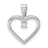 Aa .05Ct. Diamond Heart Pendant 14k White Gold PM4816-005-WA, MPN: PM4816-005-WA,