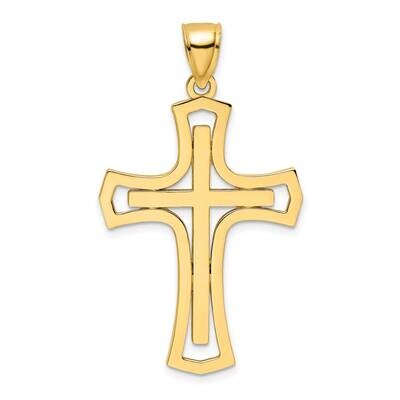 Cross Pendant 14k Polished Gold K9874, MPN: K9874,