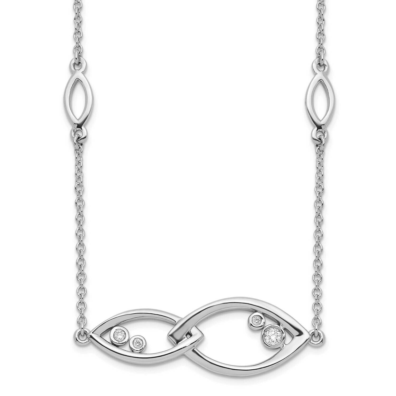 Fancy Diamond 18 Inch Necklace 14k White Gold PM6828-005-WA, MPN: PM6828-005-WA, 883957762609