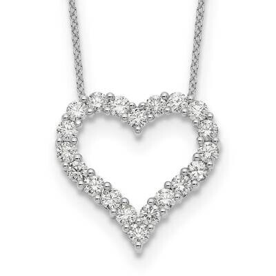 Diamond Heart 18 Inch Necklace 14k White Gold PM1001-150-WA, MPN: PM1001-150-WA, 883957755465