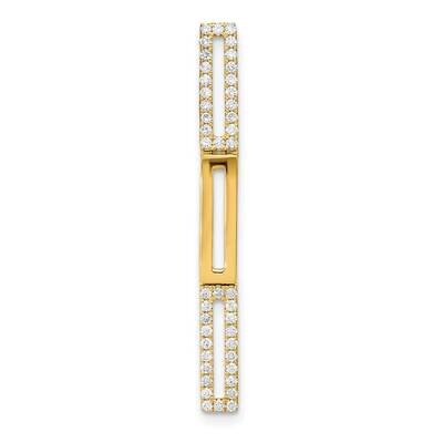 Rectangle Link Diamond Chain Slide Pendant 14k Polished Gold PM6852-022-YA, MPN: PM6852-022-YA,