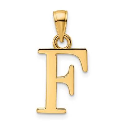 Letter F Pendant 14k Polished Gold K9810F, MPN: K9810F, 196904087794